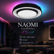 Plafoniera LED NAOMI Smart RGB Dimabila Black Ø38CM