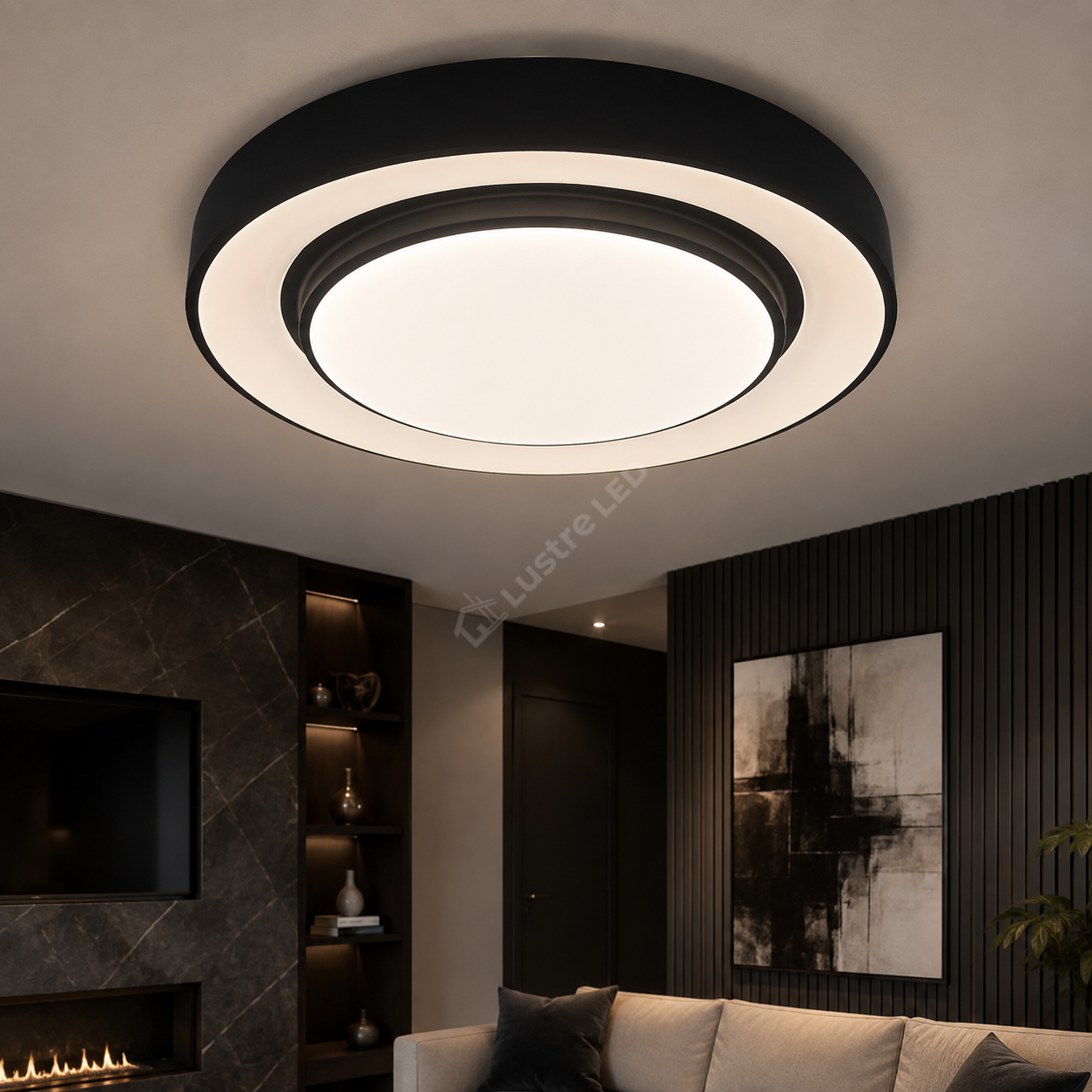 Plafoniera LED NAOMI Smart RGB Dimabila Black Ø38CM