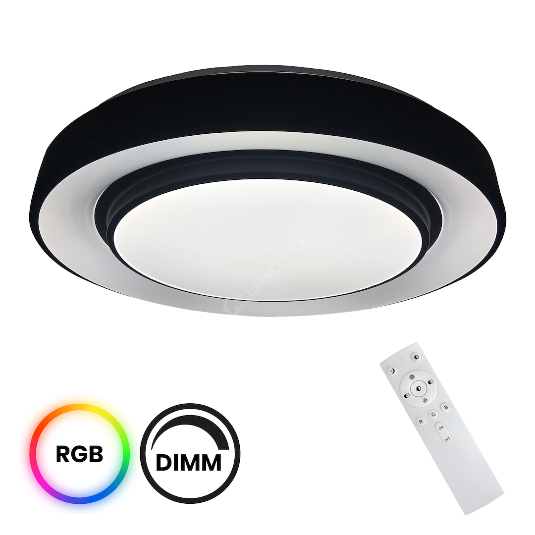 Plafoniera LED NAOMI Smart RGB Dimabila Black Ø38CM