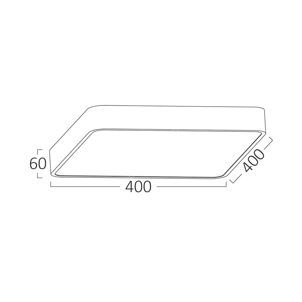Plafoniera LED Neagra 36W BLADE Patrata Echivalent 400W Dimabila 3 Lumini din Buton