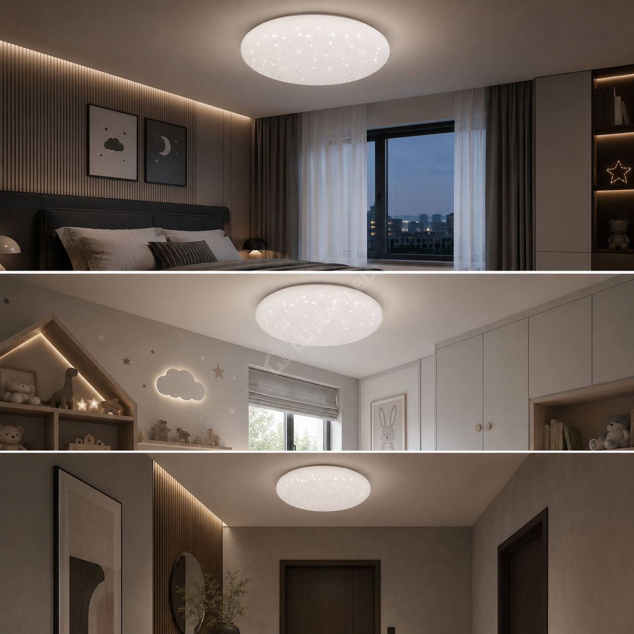 Plafoniera LED STARLIGHT White 12W 27CM Echivalent 60W