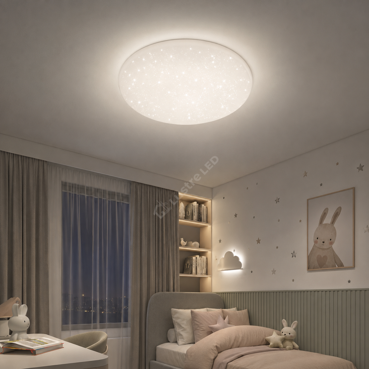 Plafoniera LED STARLIGHT White 18W 37CM Echivalent 90W