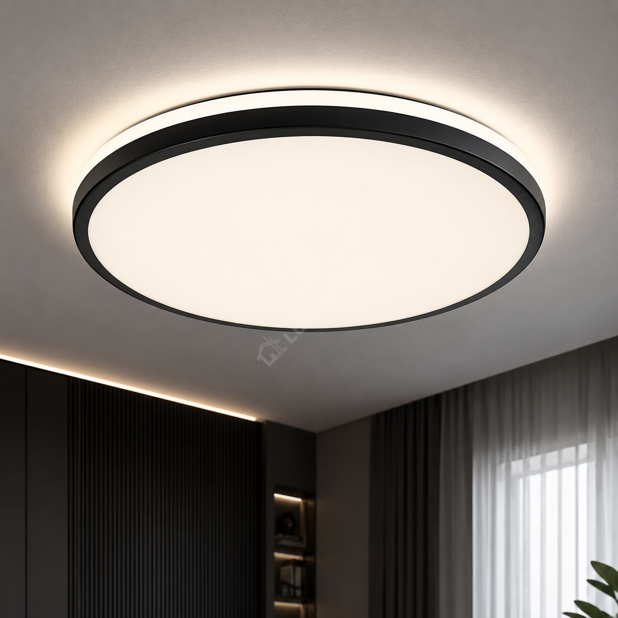 Plafoniera LED TOHT 3 Functii Black 70W 51CM Echivalent 330W