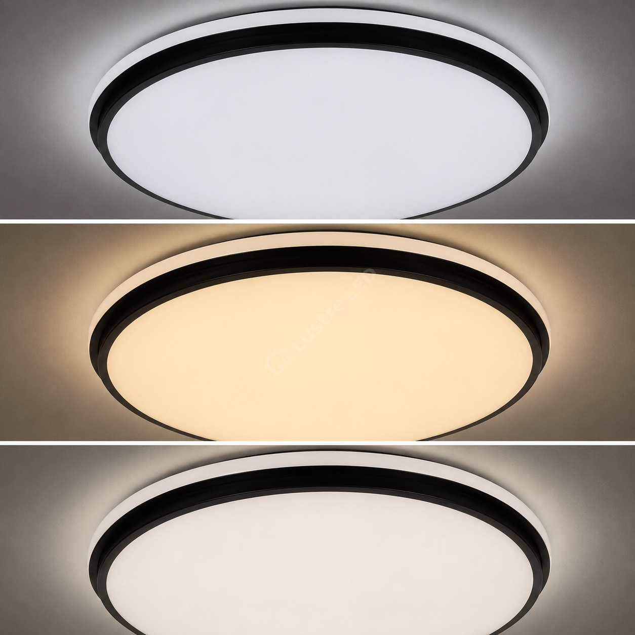 Plafoniera LED TOHT 3 Functii Black 70W 51CM Echivalent 330W