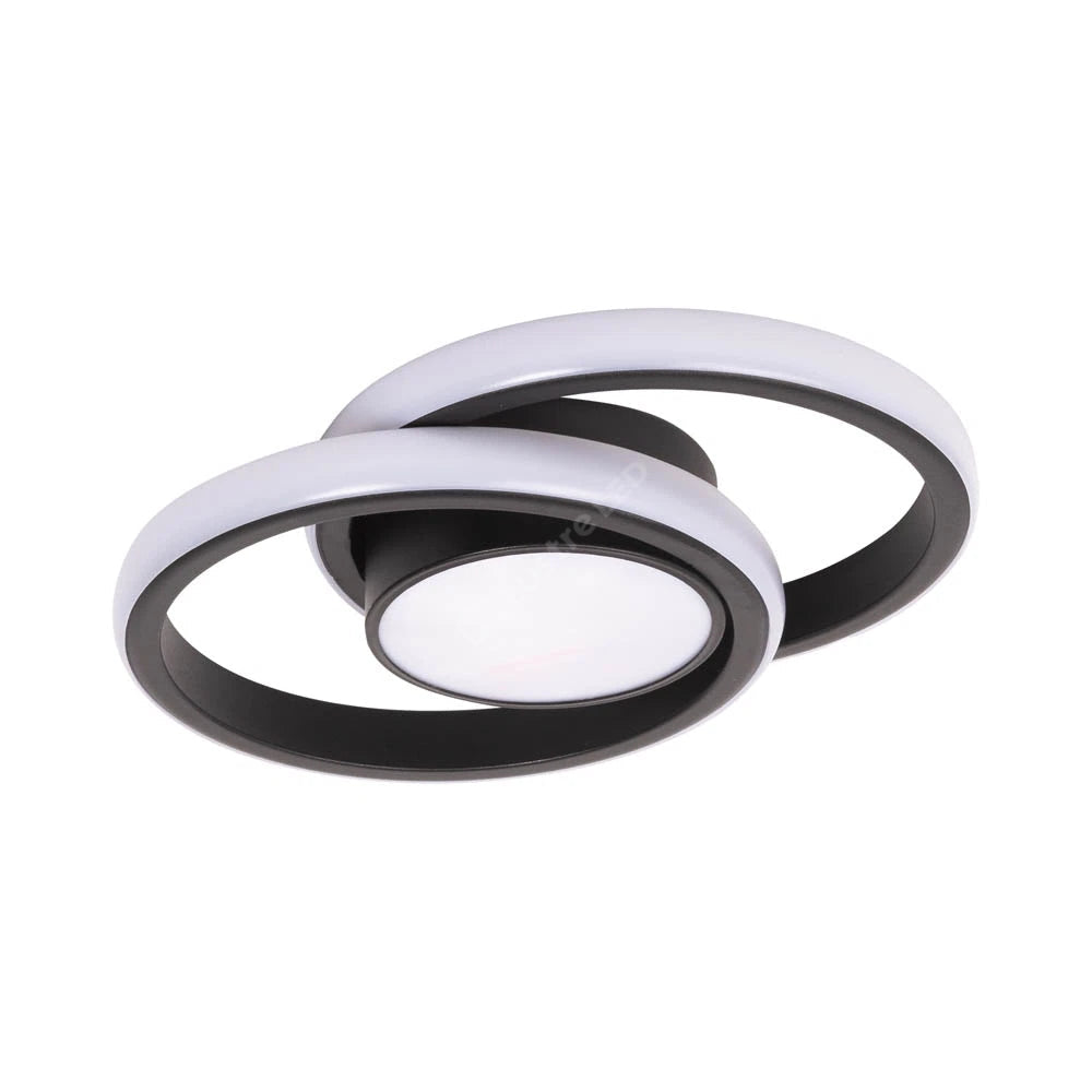 Plafoniera LED VISTA 3 Functii Black 38W 26CM Echivalent 165W