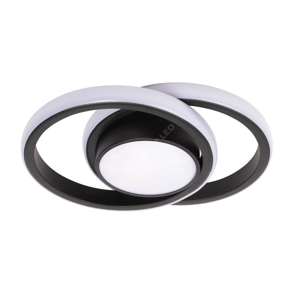 Plafoniera LED VISTA 3 Functii Black 38W 26CM Echivalent 165W