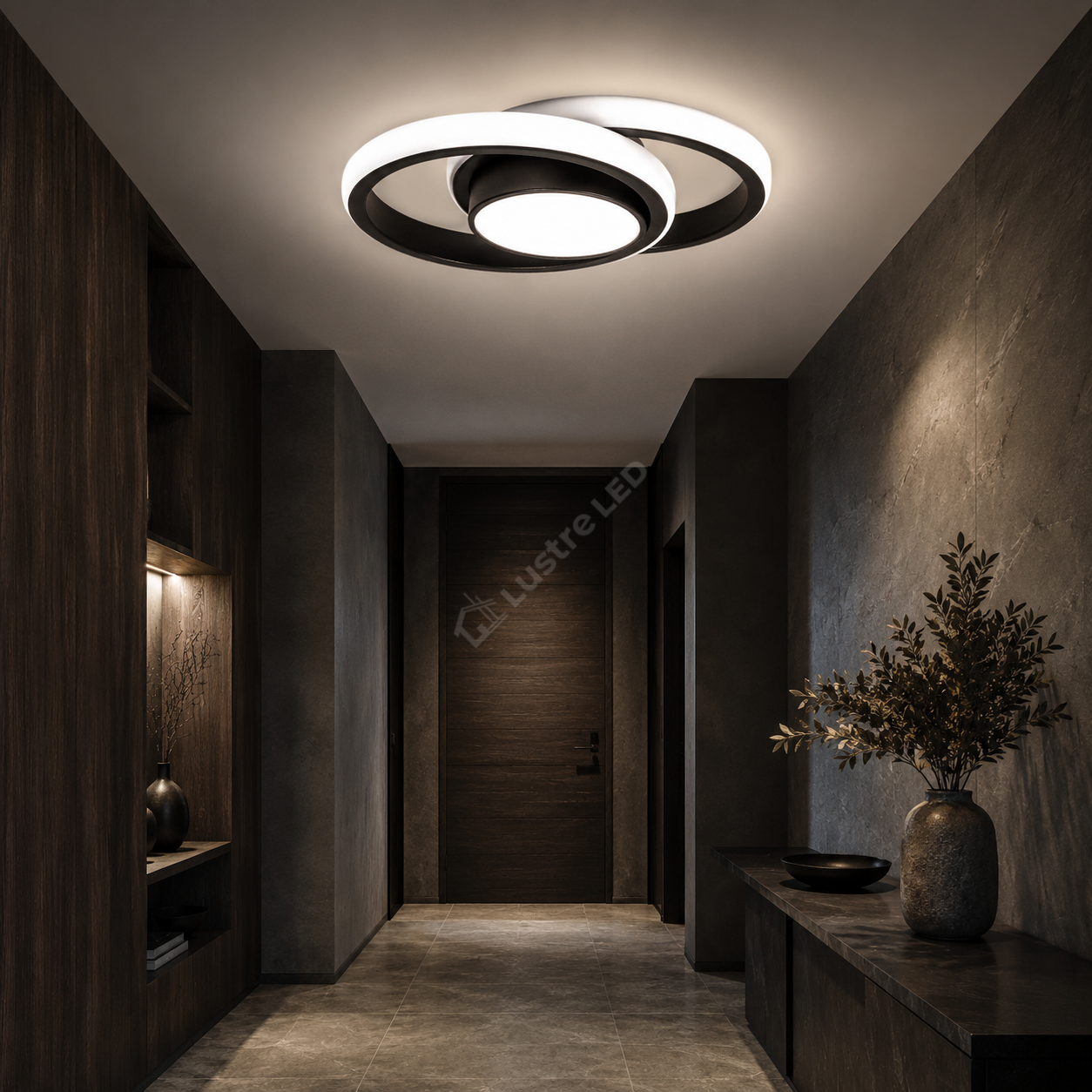 Plafoniera LED VISTA 3 Functii Black 38W 26CM Echivalent 165W