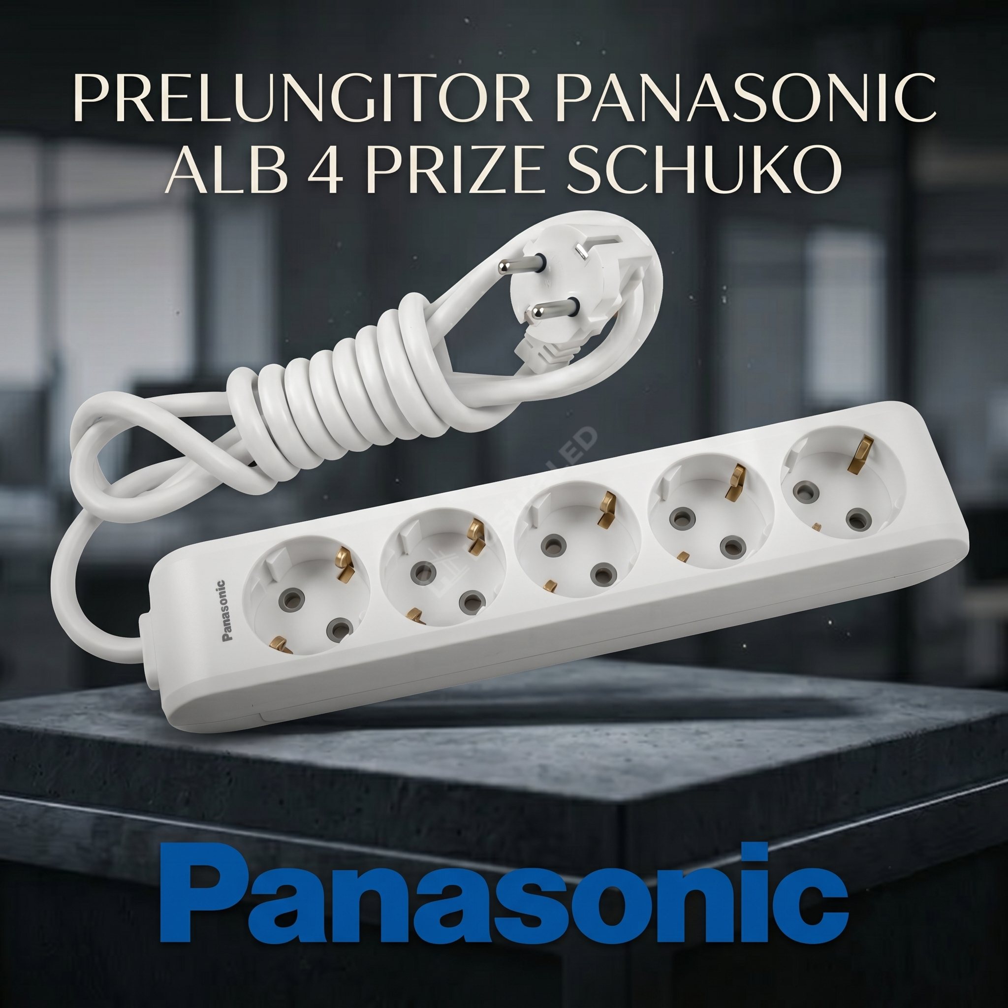 Prelungitor Alb Panasonic 5 Metri 4 Prize