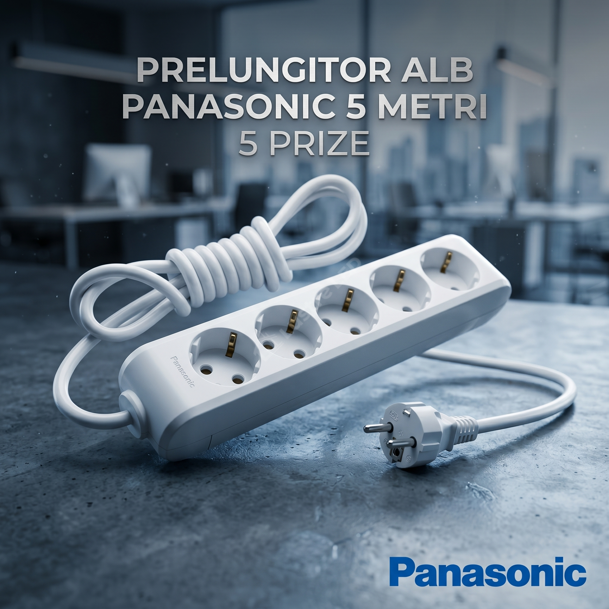 Prelungitor Alb Panasonic 5 Metri 5 Prize