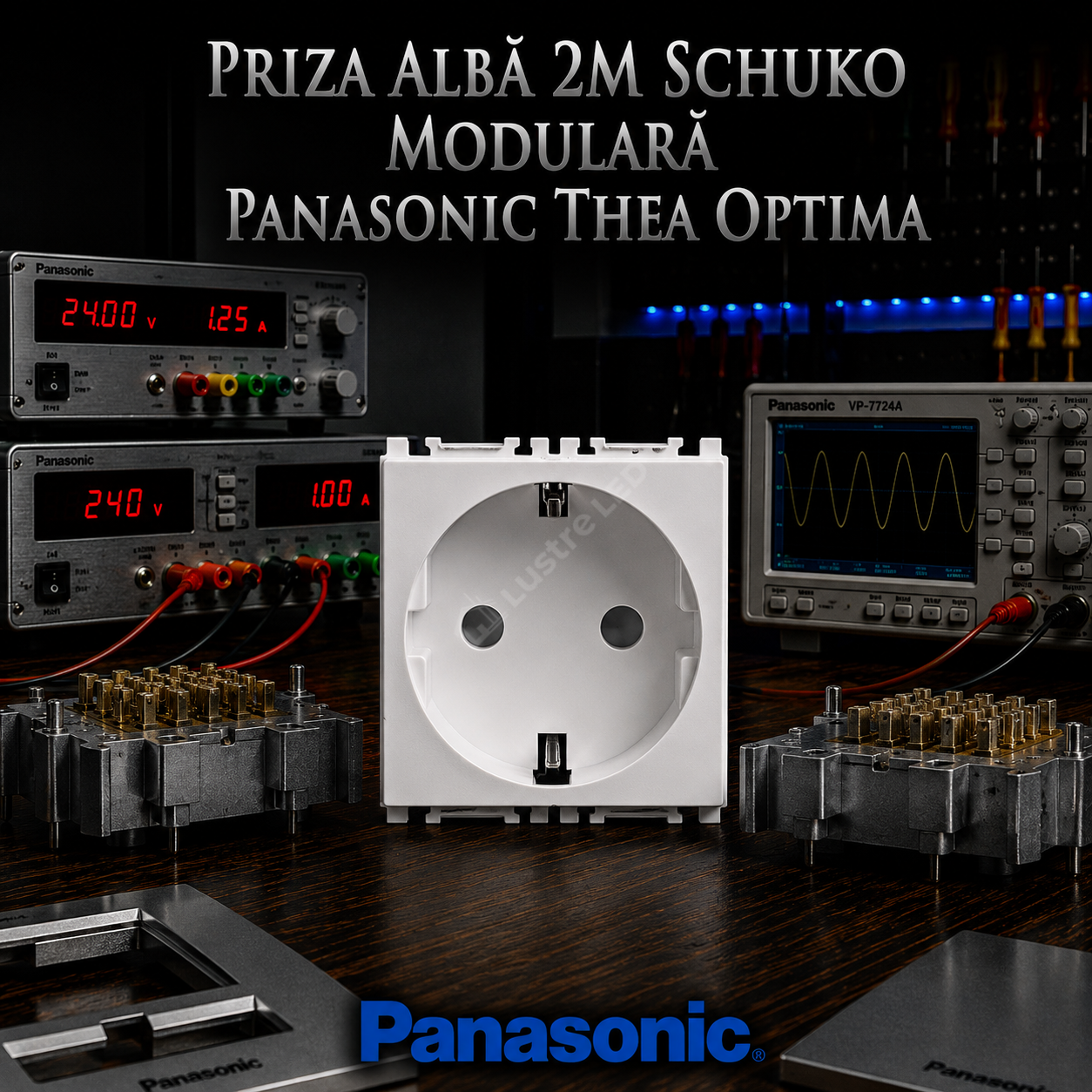 Priza Alba 2M SCHUKO Modulara Panasonic Thea Optima