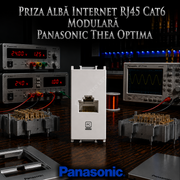 Priza Alba Internet RJ45 CAT6 Modulara Panasonic Thea Optima