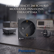 Priza Antracit 2M SCHUKO Modulara Panasonic Thea Optima