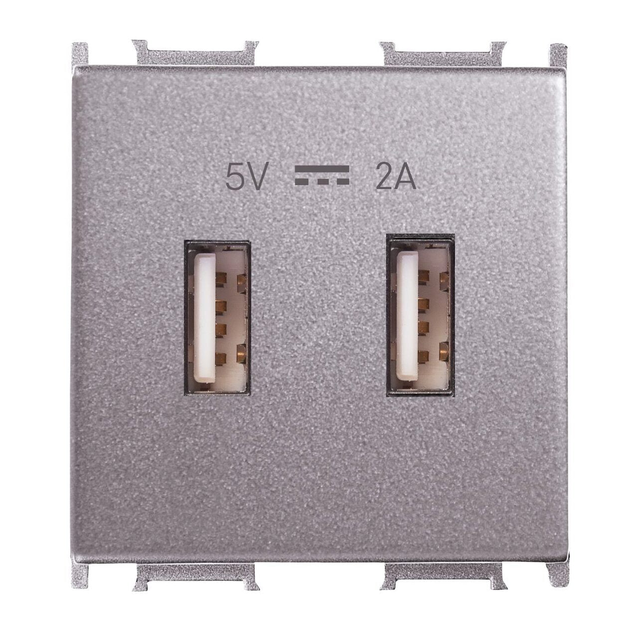Priza Antracit 2M USB TIP A 5V-2A Modulara Panasonic Thea Optima