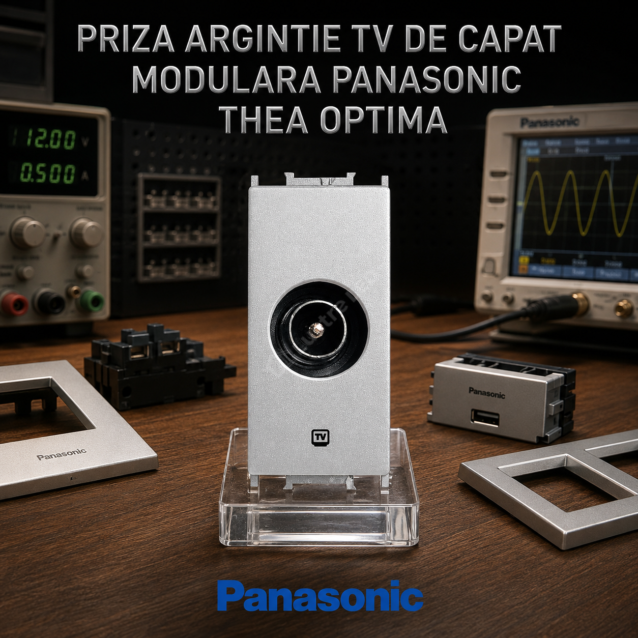 Priza Argintie TV de Capat Modulara Panasonic Thea Optima