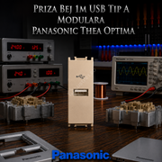 Priza Bej 1M USB TIP A Modulara Panasonic Thea Optima