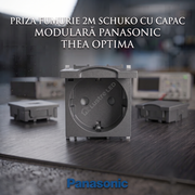 Priza Fumurie 2M SCHUKO cu Capac Modulara Panasonic Thea Optima