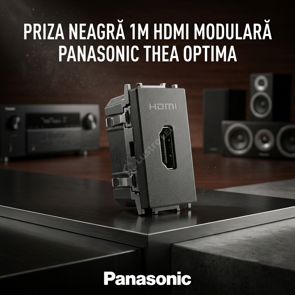 Priza Neagra 1M HDMI Modulara Panasonic Thea Optima
