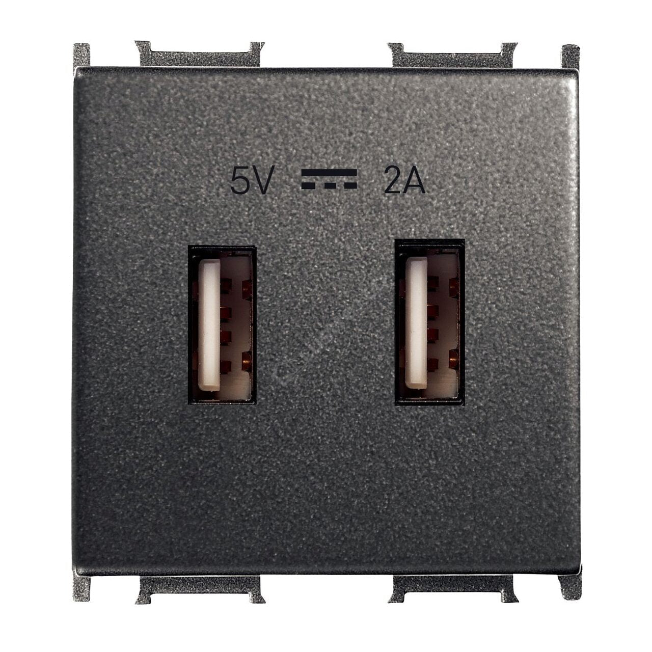 Priza Neagra 2M USB TIP A 5V-2A Modulara Panasonic Thea Optima
