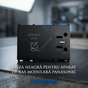Priza Neagra Pentru Aparat de Ras Modulara Panasonic Thea Optima