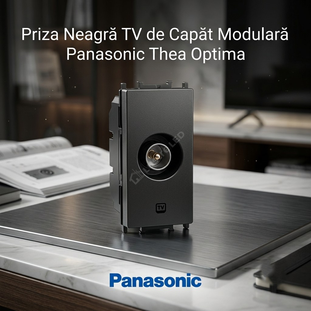 Priza Neagra TV de Capat Modulara Panasonic Thea Optima