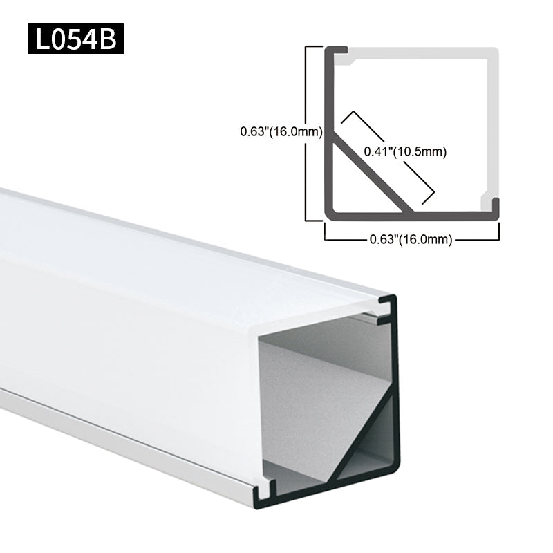 Profil Aluminiu Aplicat Square Tip L - Colt 90 Grade 2 Metri