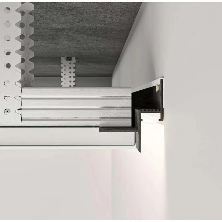 Profil Aluminiu Incastrabil Shadow Gap 90° Negru, 2 Metri