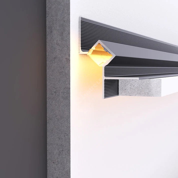 Profil Aluminiu Incastrabil Shadow Gap Negru, 2 Metri