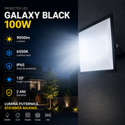 Proiector LED 100W Galaxy Black IP65 9000lm