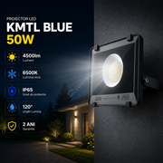 Proiector LED 50W KMTL Blue IP65 4500lm 6500K