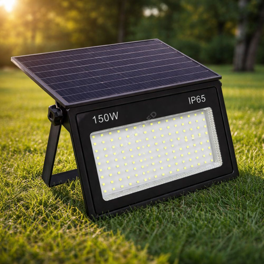 Proiector LED cu Panou Solar Atasat Reglabil 1600lm, IP65, 6500K Telecomanda