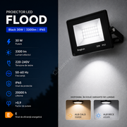 Proiector LED FLOOD Black 30W 3300lm IP65