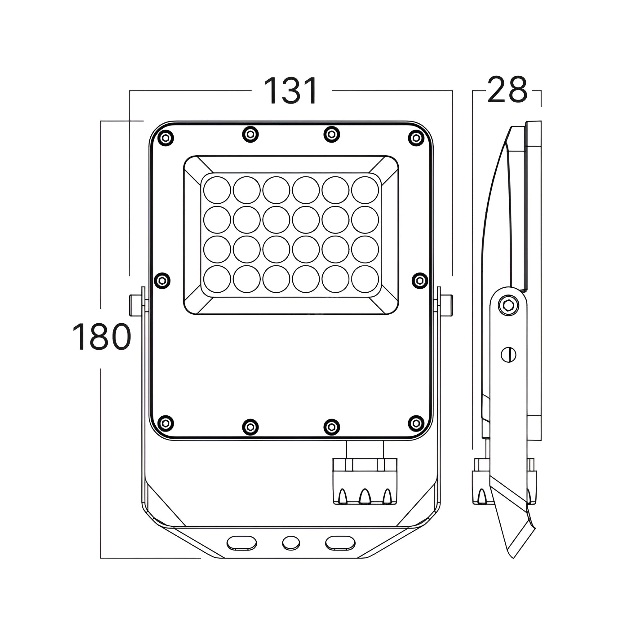Proiector LED FLOOD Grey 20W IP65 2200lm CCT