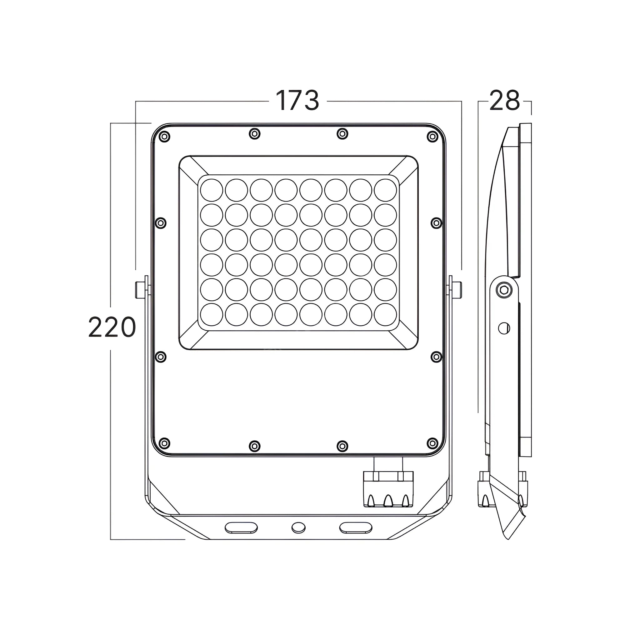Proiector LED FLOOD Grey 50W IP65 5500lm CCT