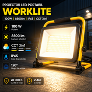Proiector LED Portabil WORKLITE 100W 9500lm IP65 CCT