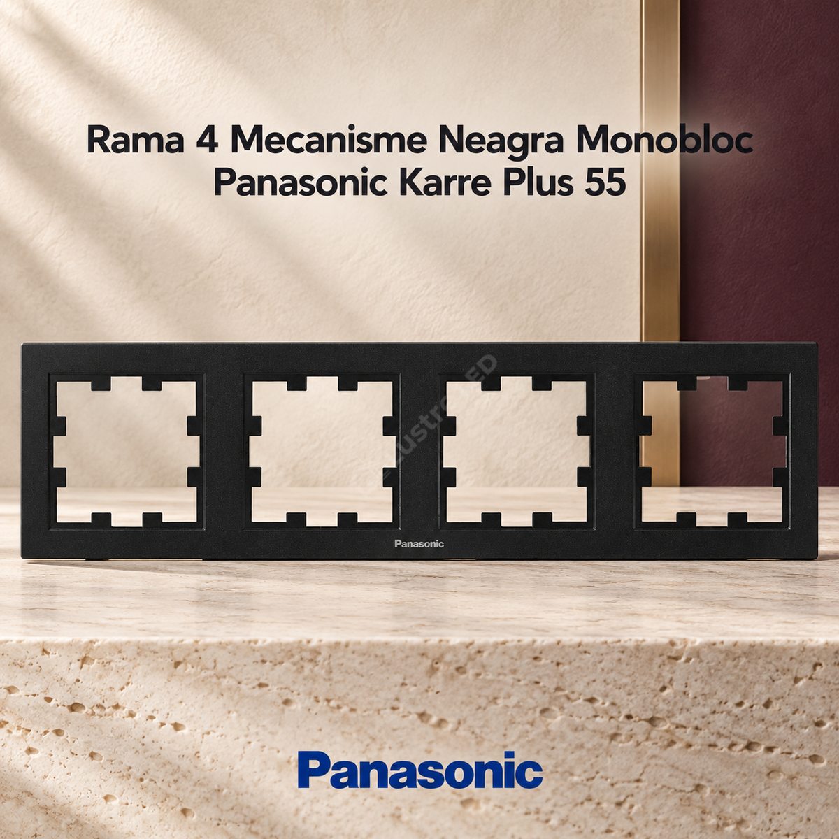 Rama 4 Mecanisme Neagra Monobloc Panasonic Karre Plus 55