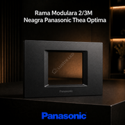 Rama Modulara 2/3M Neagra Panasonic Thea Optima