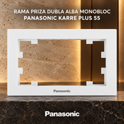 Rama Priza Dubla Alba Monobloc Panasonic Karre Plus 55