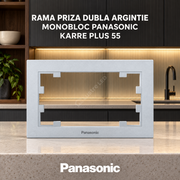Rama Priza Dubla Argintie Monobloc Panasonic Karre Plus 55