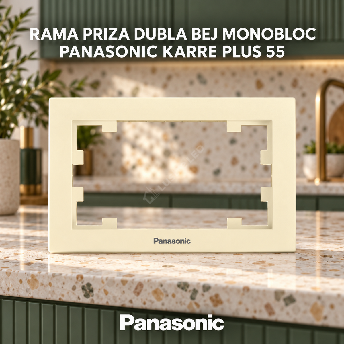 Rama Priza Dubla Bej Monobloc Panasonic Karre Plus 55