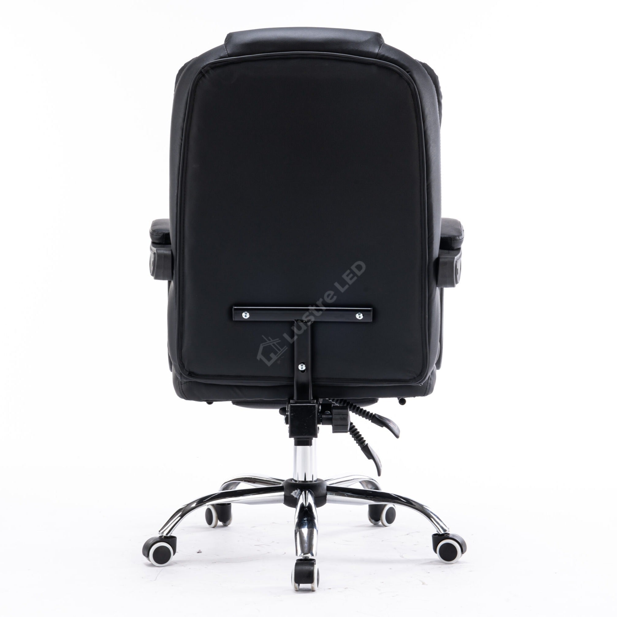 Scaun de Birou Reglabil Negru BOC-333 cu Suport de Picioare | Piele Ecologica