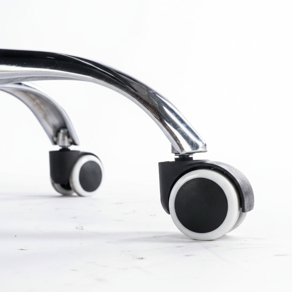 Scaun de Birou Reglabil Negru BOC-333 cu Suport de Picioare | Piele Ecologica