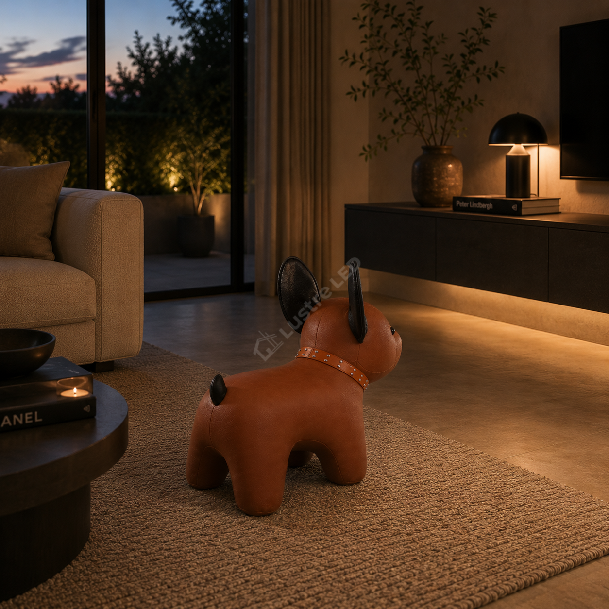 Scaun Decorativ BULLDOG Brown 70CM
