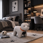 Scaun Decorativ BULLDOG Grey 70CM
