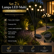 Set 2 x Lampa LED Multi cu Incarcare Solara Premium IP44