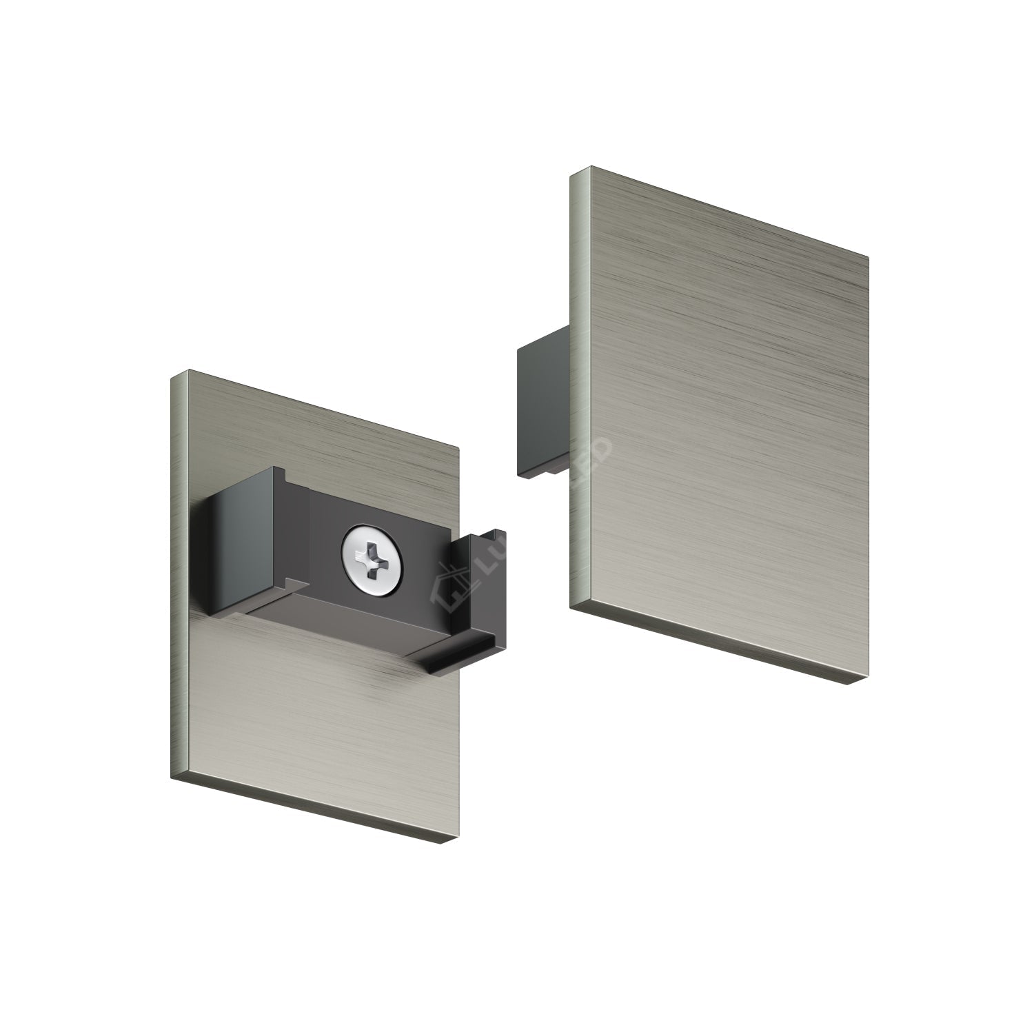 Set 2x Capat Terminal pentru Sina Magnetica cu Masca Decorativa SHINE TRACK Dark Nickel Premium