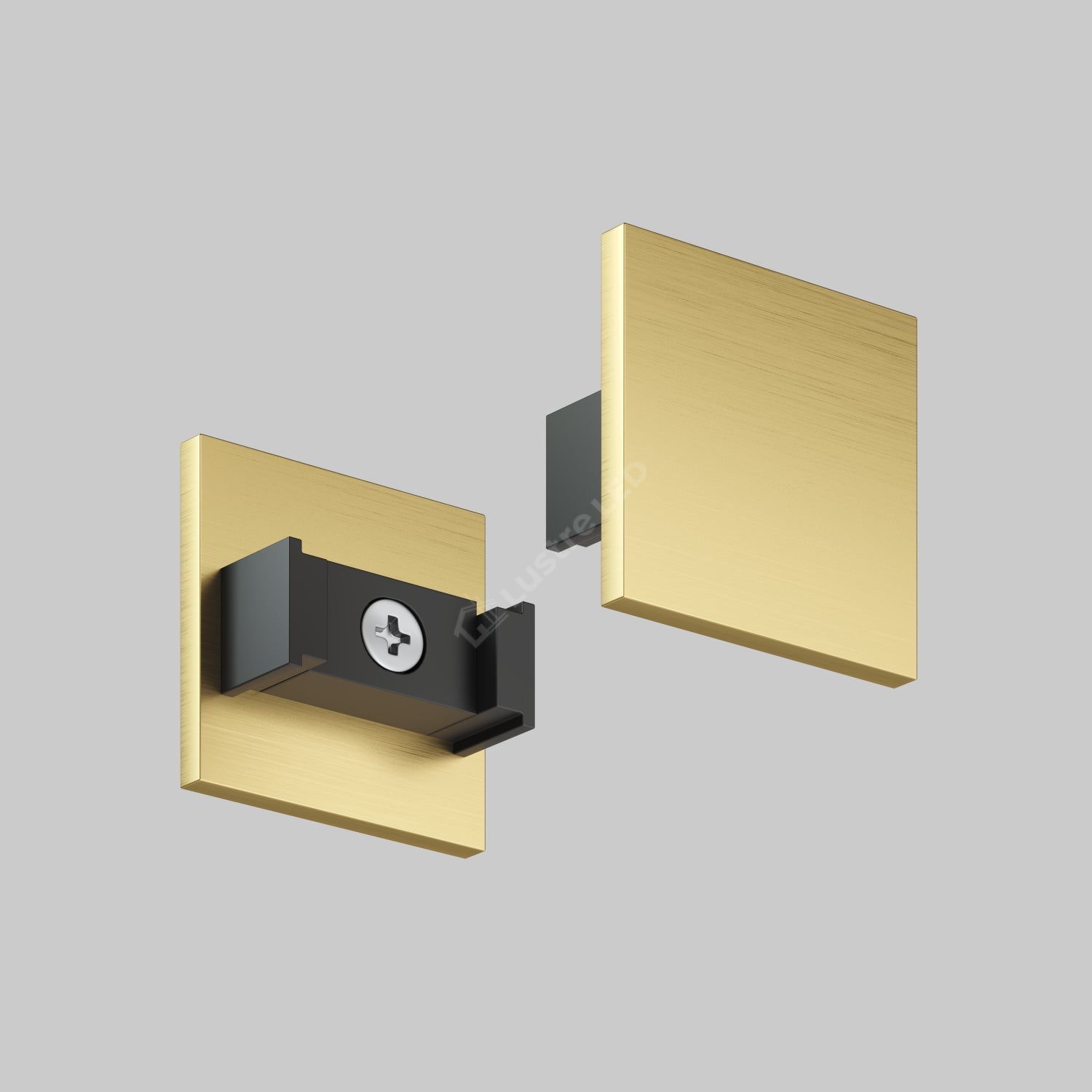 Set 2x Capat Terminal pentru Sina Magnetica fara Masca Decorativa SHINE TRACK Gold Premium