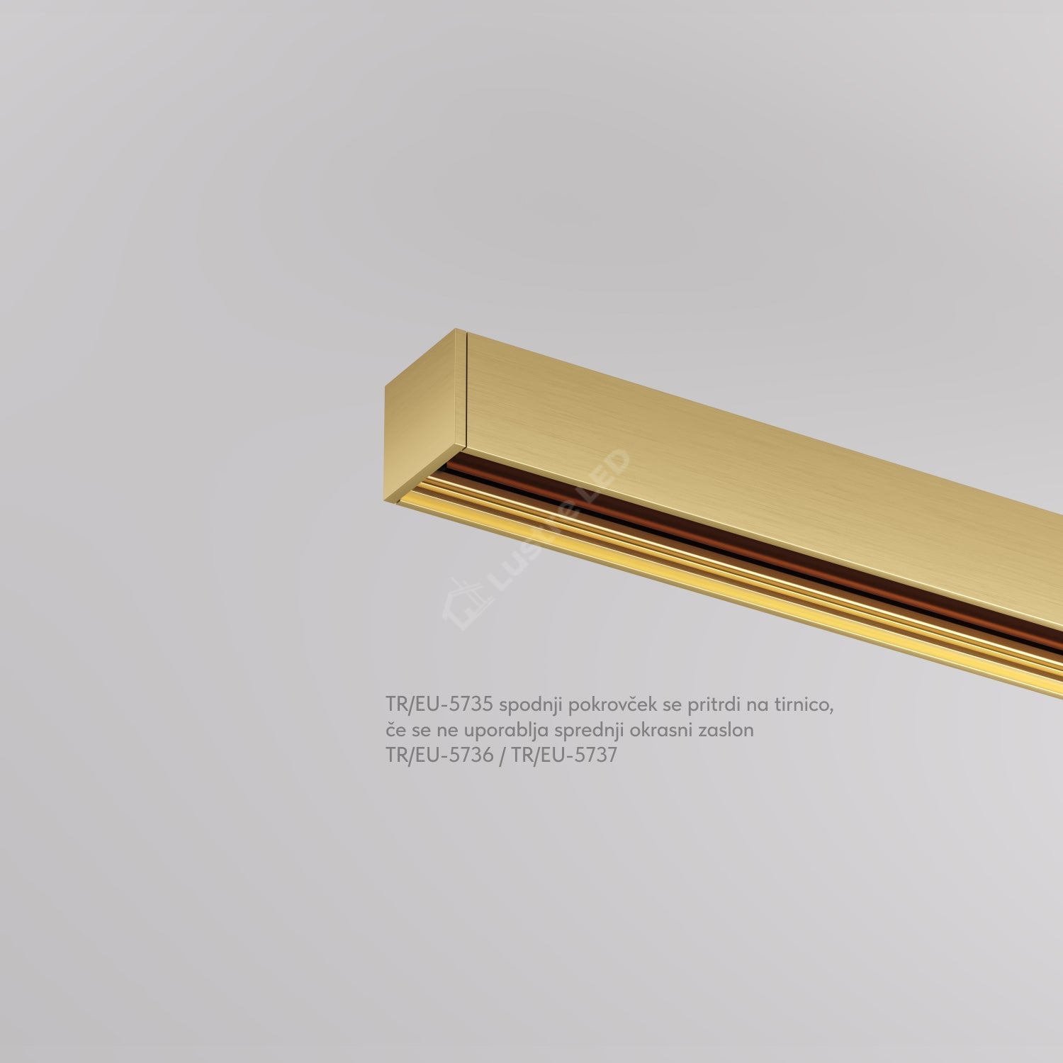 Set 2x Capat Terminal pentru Sina Magnetica fara Masca Decorativa SHINE TRACK Gold Premium