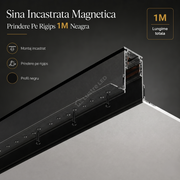 Sina Incastrata Magnetica Prindere Pe Rigips  1M Neagra