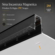 Sina Incastrata Magnetica Prindere Pe Rigips  2M Neagra