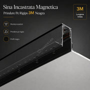 Sina Incastrata Magnetica Prindere Pe Rigips 3M Neagra